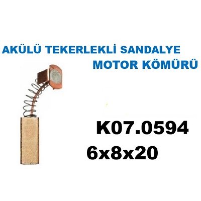 Akülü Tekerlekli Sandelye Motor Kömür Seti 6x8x20