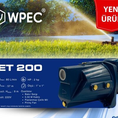Jet200 Pompa 2HP Bakır Sargılı